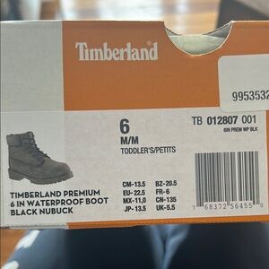 Timberland Black Nubuck Toddler Boots